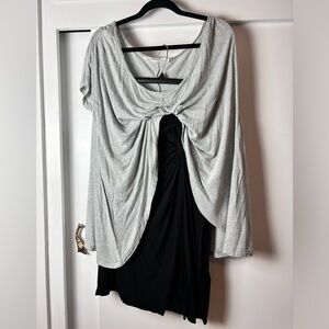 2 for 1 AllSaints Grey Mollie Tee and Black knotted Twine Li Skirt set size 10
